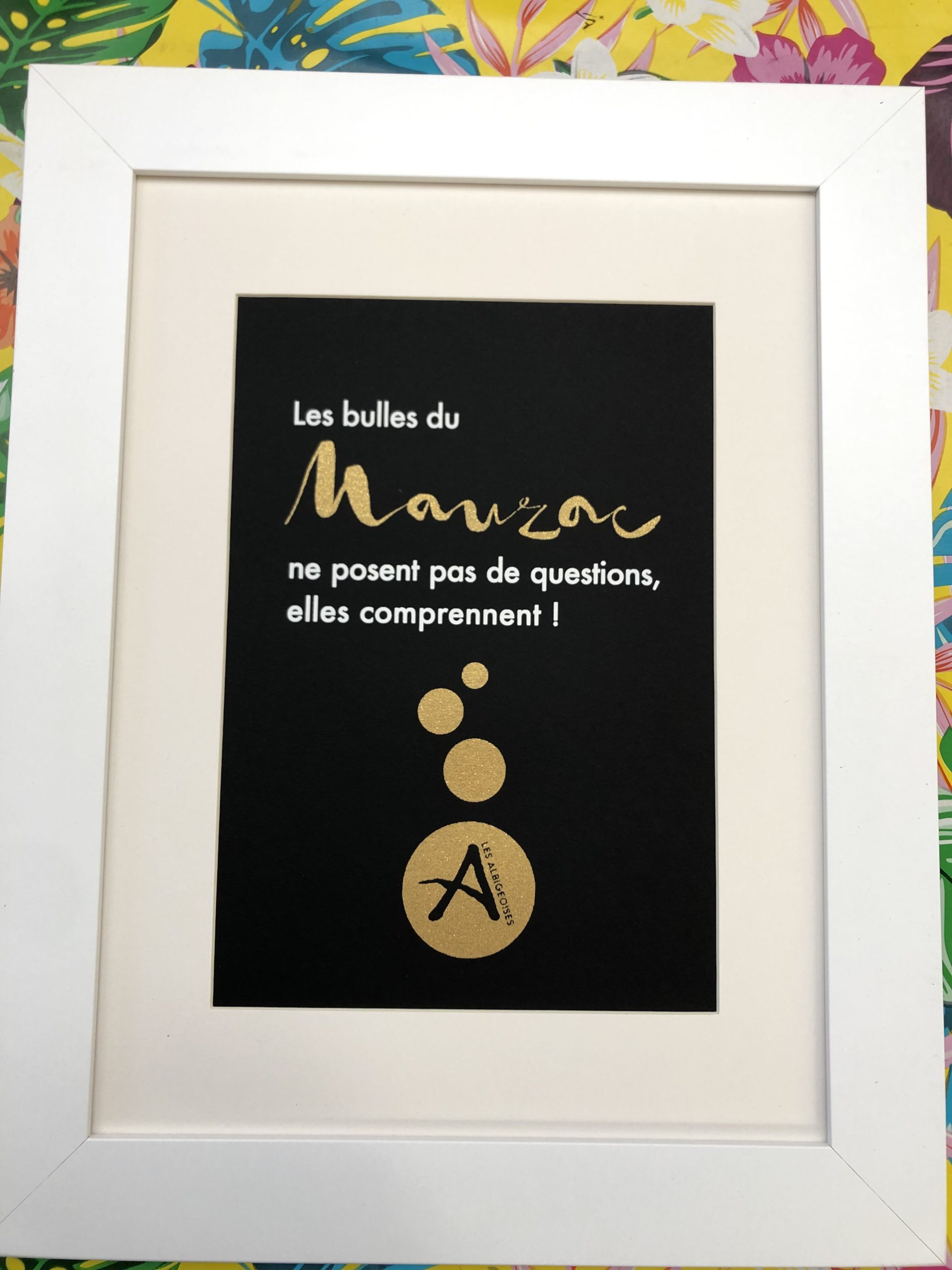 Les Bulles du Mauzac Cadre Blanc 40 x 50 cm Les Bulles du Mauzac Cadre Blanc 40 x 50 cm