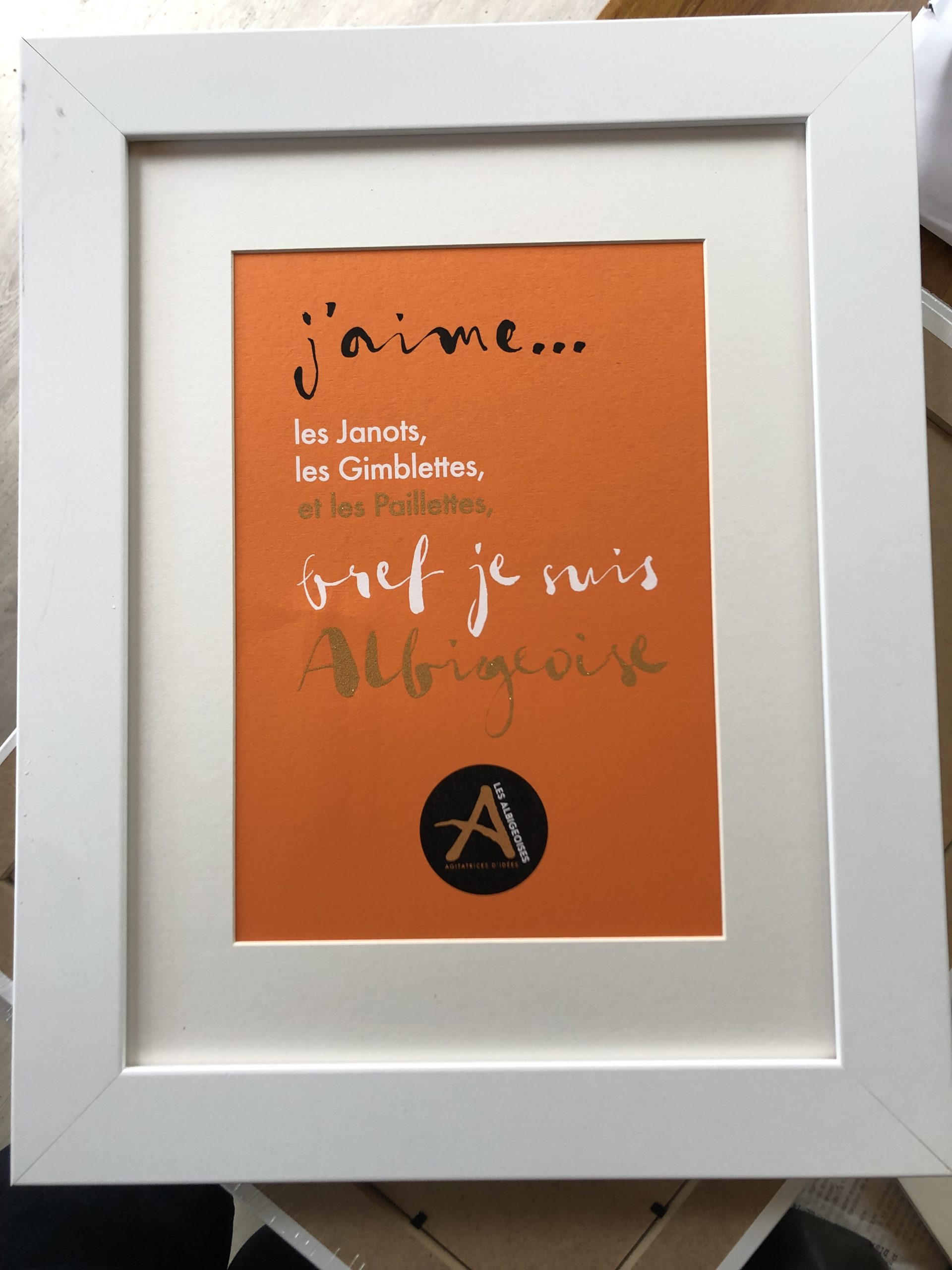 Les Gimblettes Cadre Blanc 40 x 50 cm Les Gimblettes Cadre Blanc 40 x 50 cm