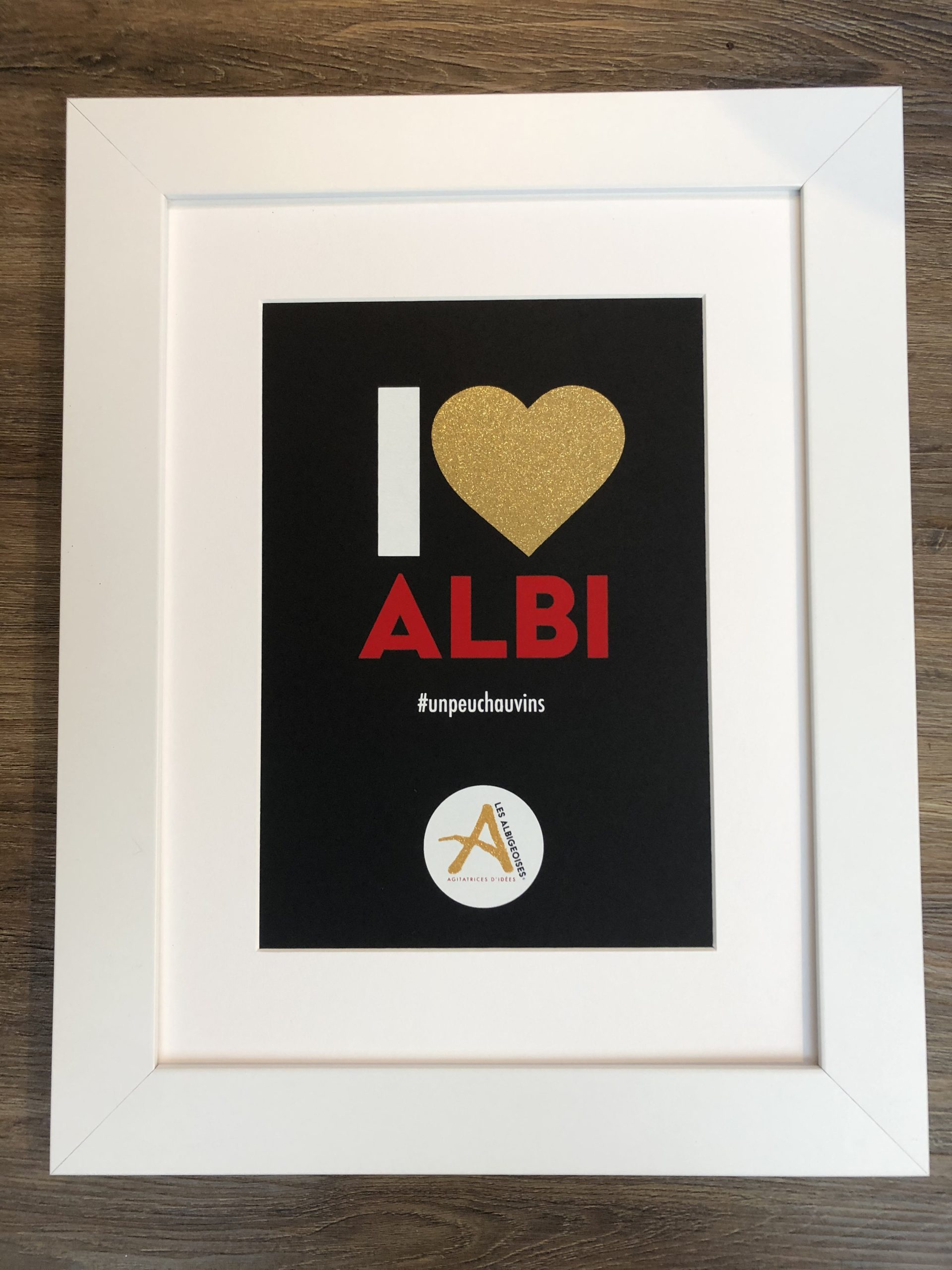 I love Albi <span>Noir</span> Cadre Blanc 40 x 50 cm I love Albi <span>Noir</span> Cadre Blanc 40 x 50 cm