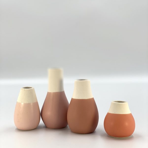 LES 4 PETITS VASES ROSES - RADER