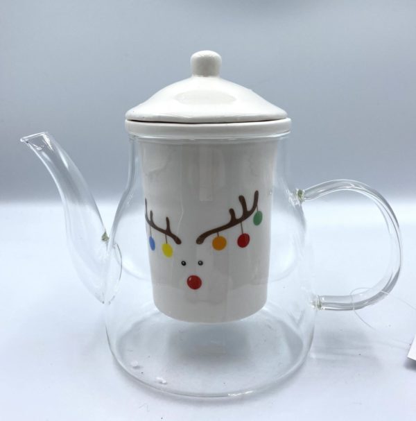 Théière 1 tasse - Renne nez rouge