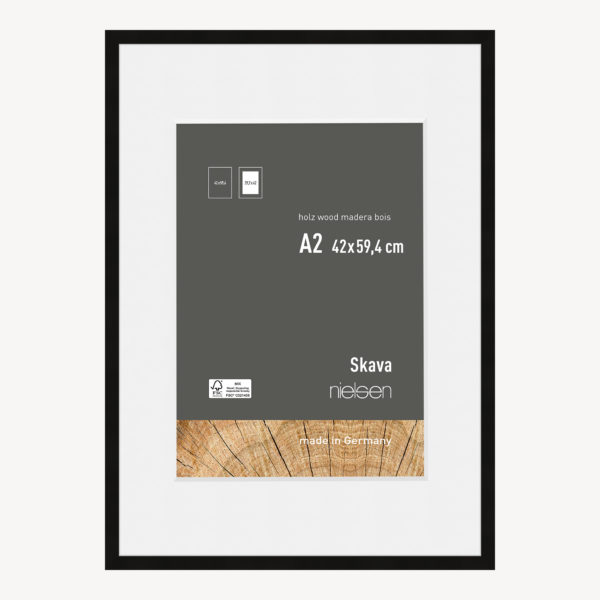 Cadre en aluminium C2 Noir Mat Brossé - 42 x 59,4 cm