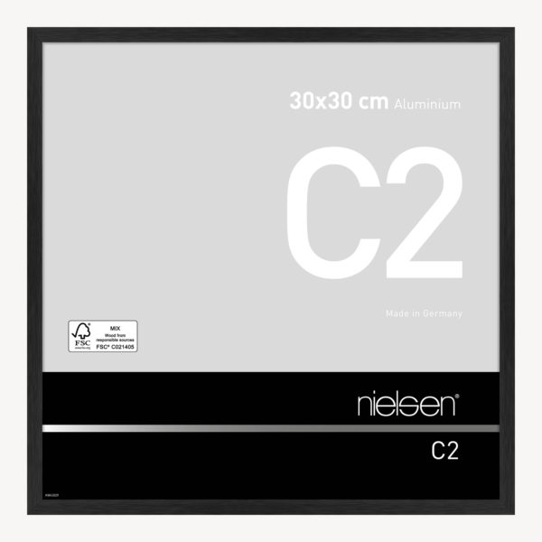 C2 30X30 NOIR MAT BROSSE